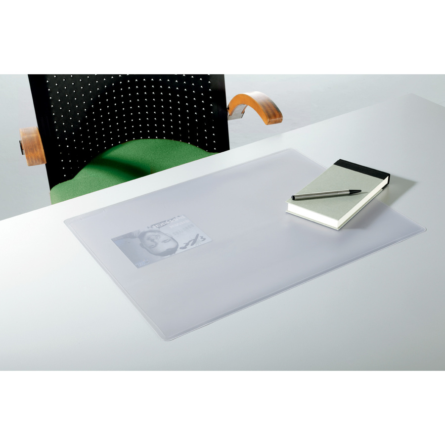 DURABLE Duraglas Desk Pad - 15.74" Width x 20.86" Depth - Polyvinyl Chloride (PVC) - Transparent - Desk Pads - DBL711219