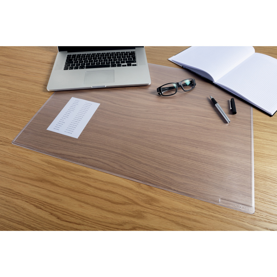 DURABLE Duraglas Desk Pad - Rectangle - 25.50" (647.70 mm) Width x 19.25" (488.95 mm) Depth - Polyvinyl Chloride (PVC) - Transparent - Desk Pads - DBL711319