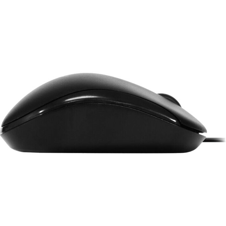 Macally Black 3 Button Optical USB Wired Mouse for Mac and PC (QMOUSEB)