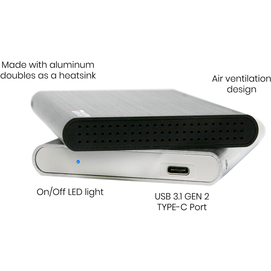 Fantom Drives 1TB Portable SSD - G31 - USB 3.2 Type-C, 560MB/s, Plug & Play for Mac, Aluminum, Black, CSD1000B-M