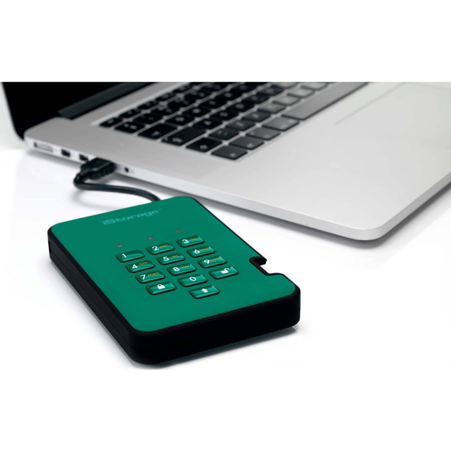 iStorage diskAshur2 SSD 2 TB Secure Portable Solid State Drive | Password protected |Dust/Water Resistant | Hardware encryption. IS-DA2-256-SSD-2000-GN