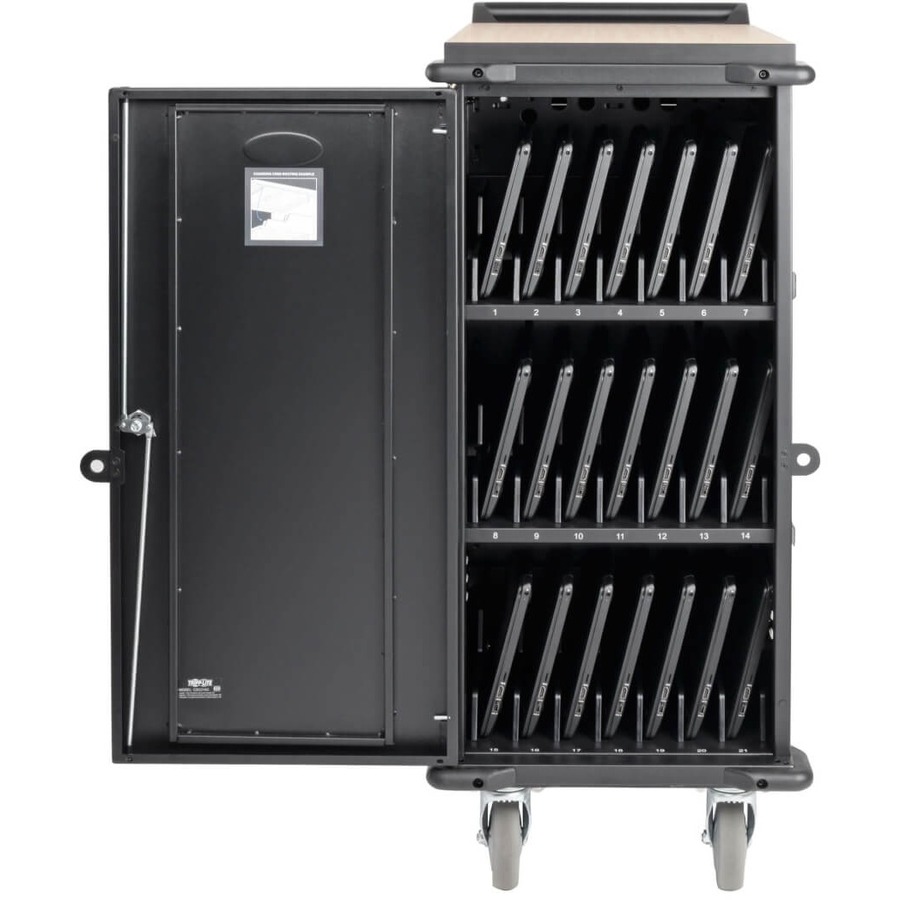 Tripp Lite by Eaton 21-Device AC Charging Cart for Laptops and Chromebooks - 120V NEMA 5-15P 10 ft. (3.05 m) Cord Black