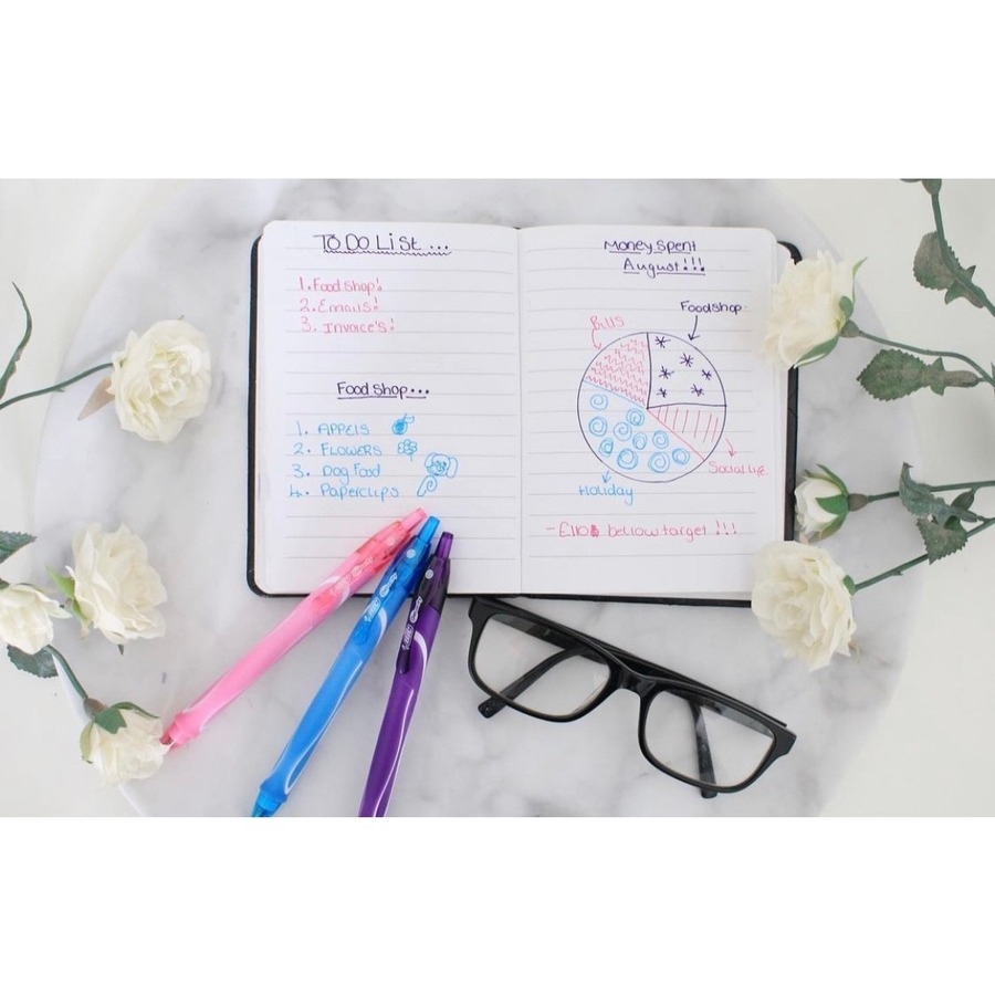 Picture of BIC Gel-ocity Quick Dry Gel Pen, Fine, Purple, 12 Pack