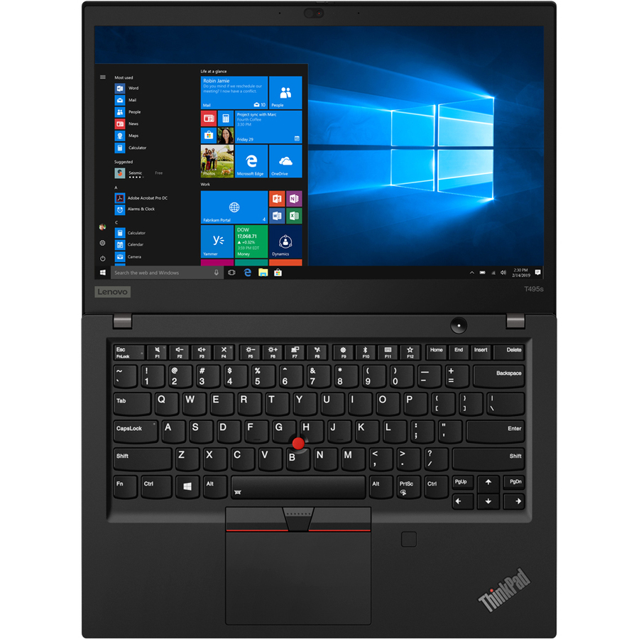 Lenovo ThinkPad T495s 20QJ0007US 14" Touchscreen Notebook - 1920 x 1080 - AMD Ryzen 7 PRO 3700U Quad-core (4 Core) 2.30 GHz - 16 GB Total RAM - 512 GB SSD - Black