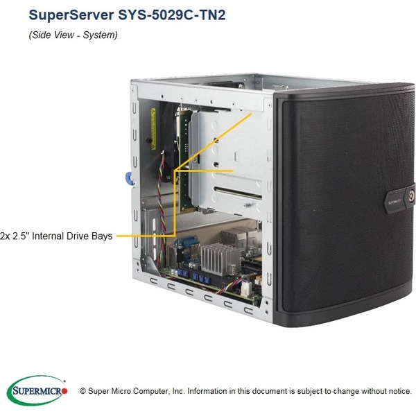 Supermicro 5029C-TN2 Mini-Tower Barebone - X11SCV-Q LGA1151 Board, 4x 3.5" Hot-Swap Bays (5029C-TN2)