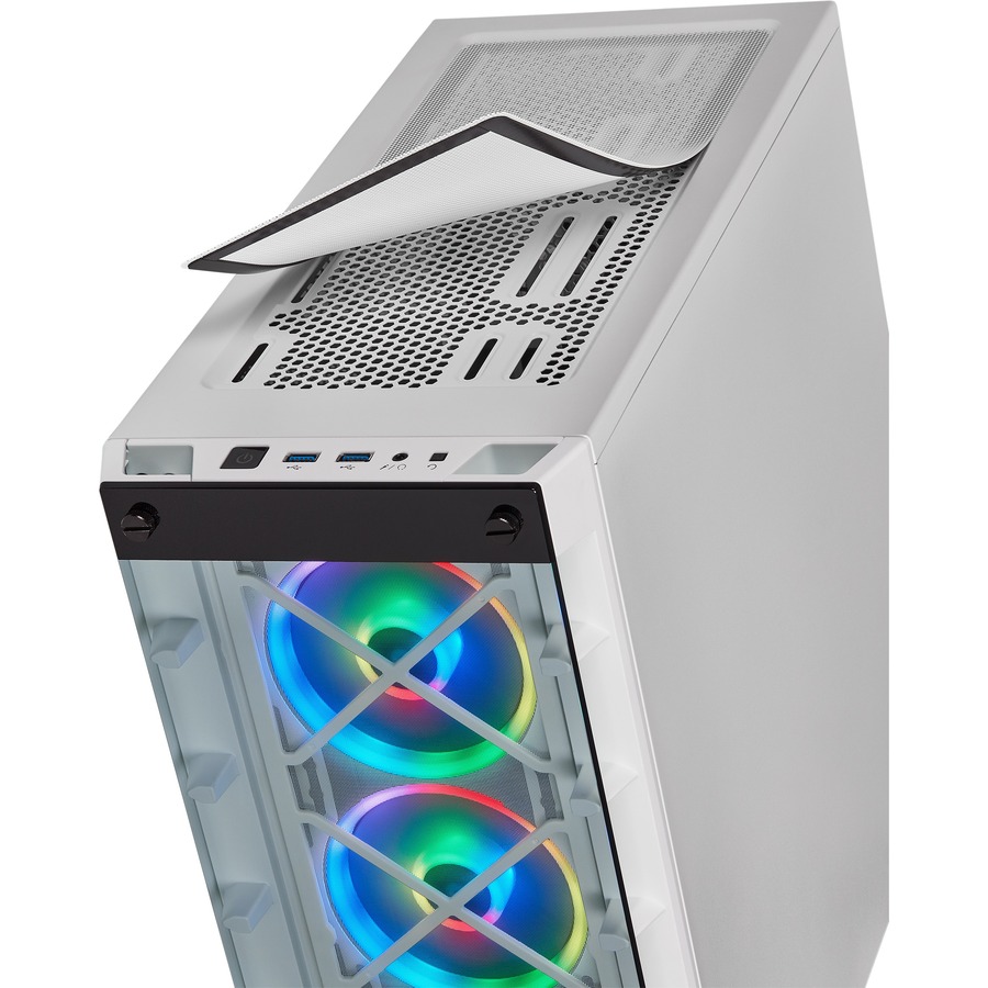 Corsair iCUE 465X RGB Mid-Tower ATX Smart Case - White - CareTek