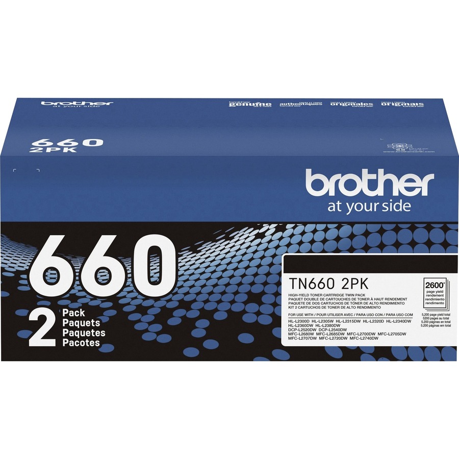 Brother HL L2380DW (TN660) High Yield Black Toner (2600 Yield
