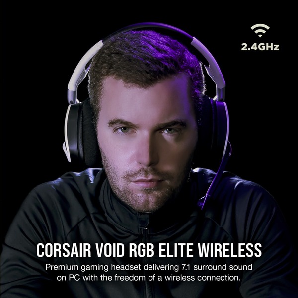 CORSAIR Void RGB Elite Wireless Gaming Headset - White