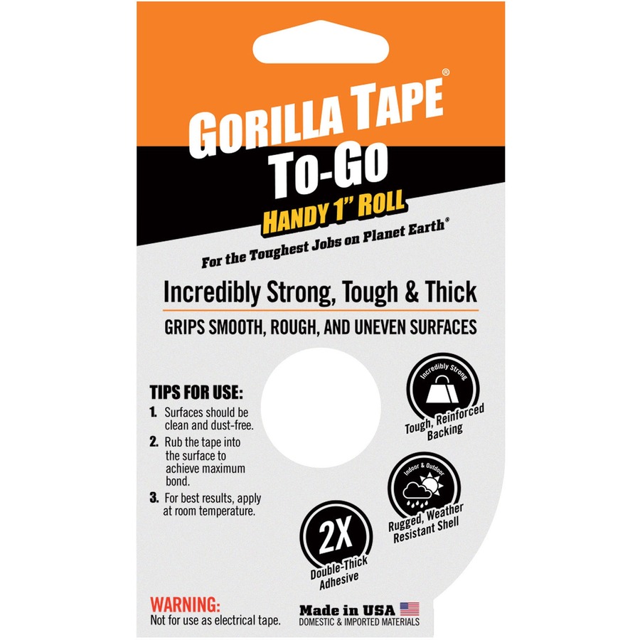 Gorilla Tough & Wide Tape - 25 yd Length x 2.88 Width - 1 Each - Black