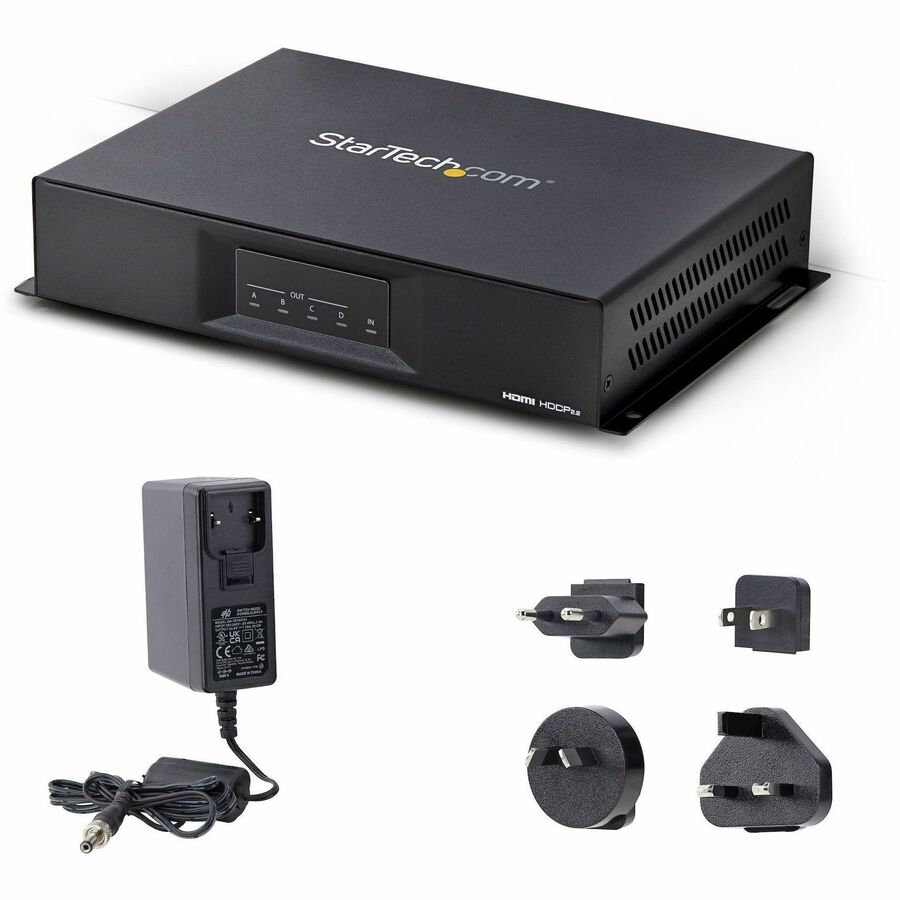 StarTech.com 2x2 Video Wall Splitter - 1 x HDMI In - 4 x HDMI Out - Network (RJ-45) - USB