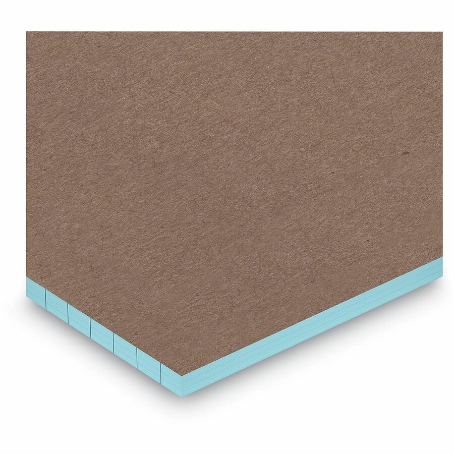 Universal Colored Perforated Ruled Writing Pads, Narrow Rule, 50 Blue 5 x 8 Sheets, Dozen - 1 Subject(s) - 50 Sheets - Tape Bound - Narrow Ruled Front Ruling - 16 lb Basis Weight - 8" Height x 5" Width - Blue Paper - Chipboard Cover - 1 Dozen