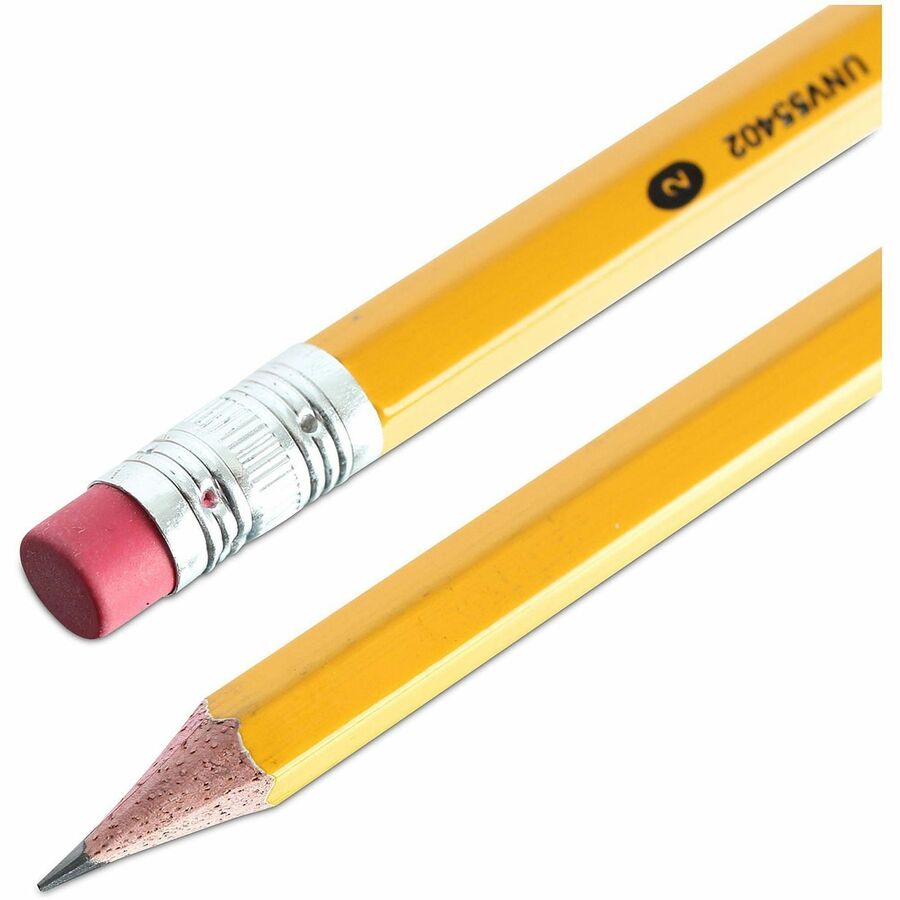 Universal Wood Pencil - Black Lead - #2, HB - Yellow Wood Barrel - 72 / Pack