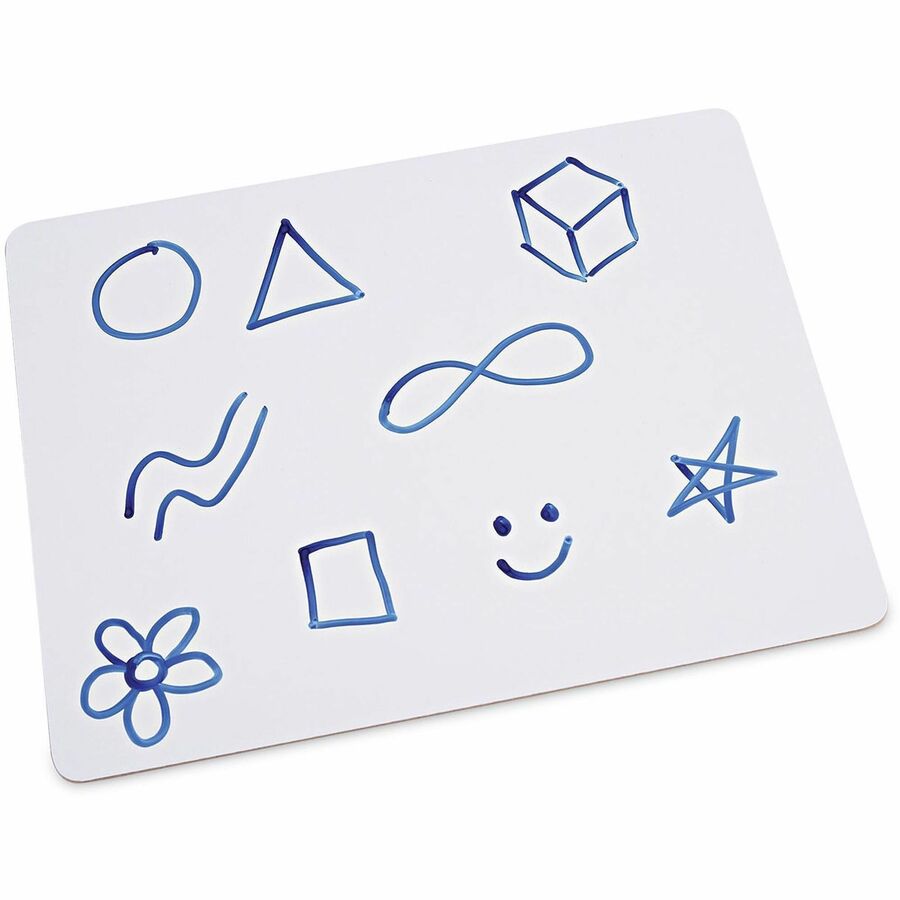 Universal Lap/Learning Dry-Erase Board, 11.75" x 8.75" , White Surface, 6/Pack - 11.8" (1 ft) Width x 8.8" (0.7 ft) Height - White Melamine Surface - 6 / Pack