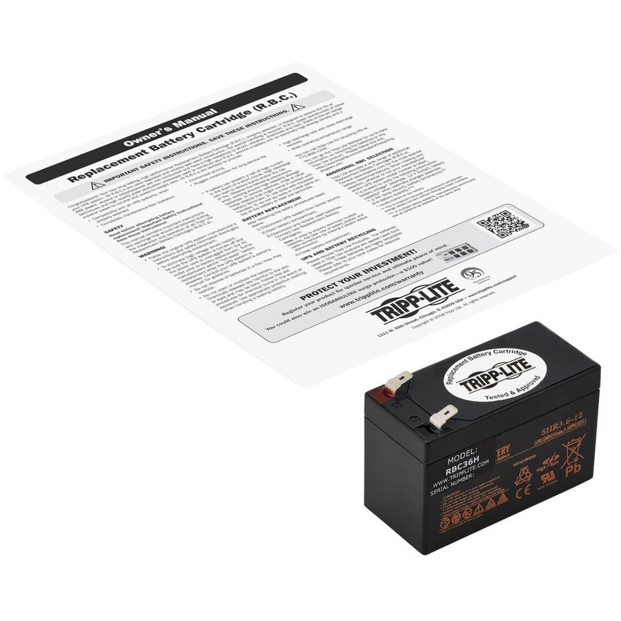 Eaton Tripp Lite Series UPS Replacement Battery Cartridge for Select AVR550U/AVRX550U UPS Systems, 12V