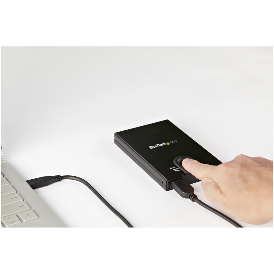 Biometric Enclosure - Encrypted USB 3.0 2.5 SATA Hard Drive Enclosure -  Fingerprint/Password Access - 256-bit AES Data Encryption - Secure External