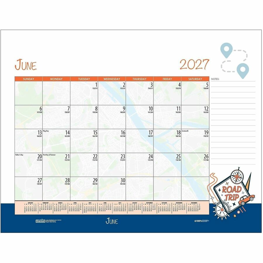 Picture of House of Doolittle Seasonal Holiday Deskpad Calendar