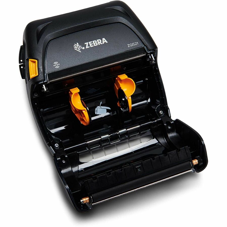 Zebra DT Printer ZQ521, media width 4.45''/113mm; English/Latin fonts, Bluetooth 4.X, stnd battery, US/Canada certs