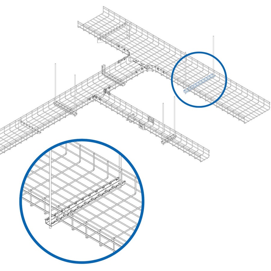 Tripp Lite by Eaton Trapeze Hanging Cross-Bracket for Wire Mesh Cable Trays, 450 mm (18 in.)