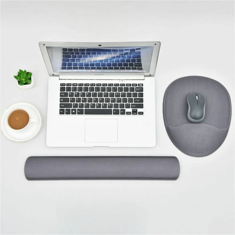 DAC MP-113 Super-Gel "Contoured" Mouse Pad with Palm Support, Grey