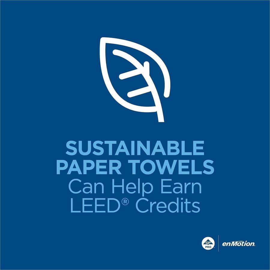 enMotion Paper Towel Rolls, 8 1/4" x 550', White, Case Of 6 Rolls - 1 Ply - 1 3/4" Core - White - 6 Rolls Per CaseCase - 6 / Case