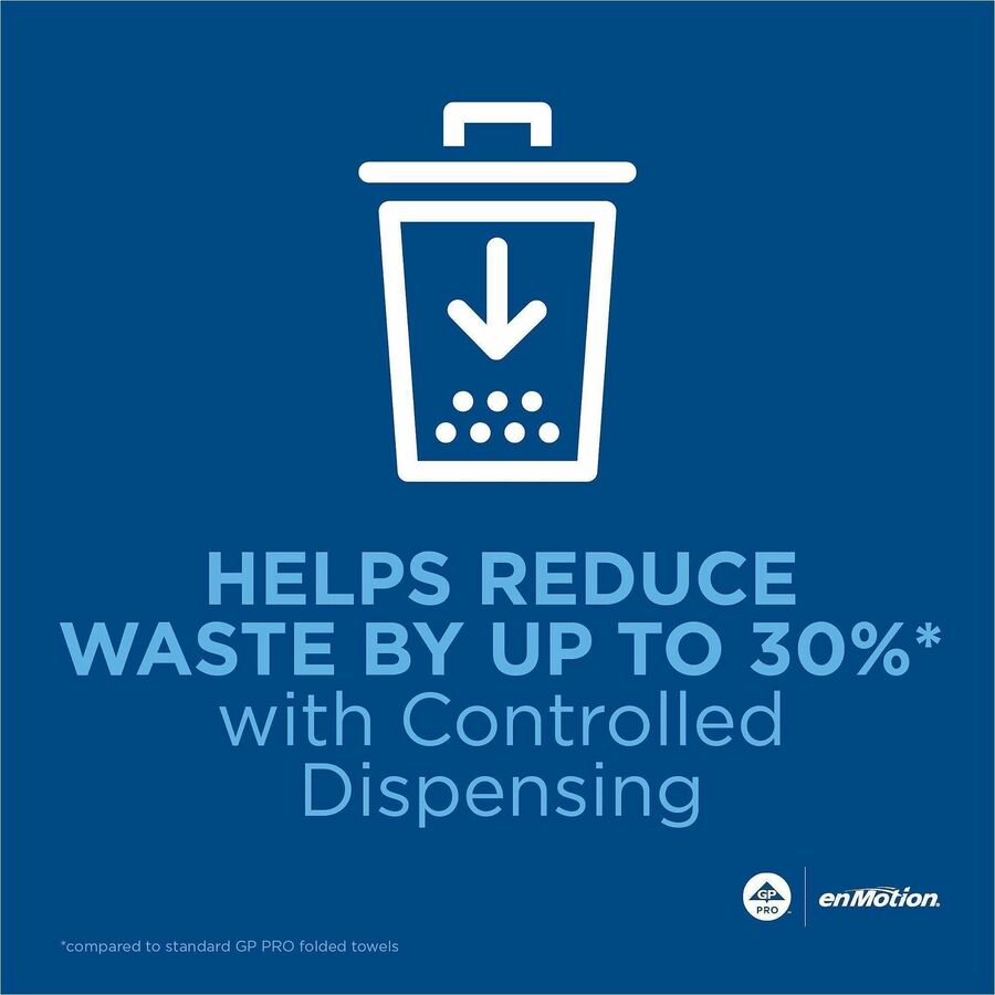 enMotion 1-Ply Paper Towel Rolls, EPA, 8-1/4" x 550', White, Case Of 6 Rolls - 1 Ply - 1 3/4" Core - White - 6 Rolls Per CaseCase - 6 / Case