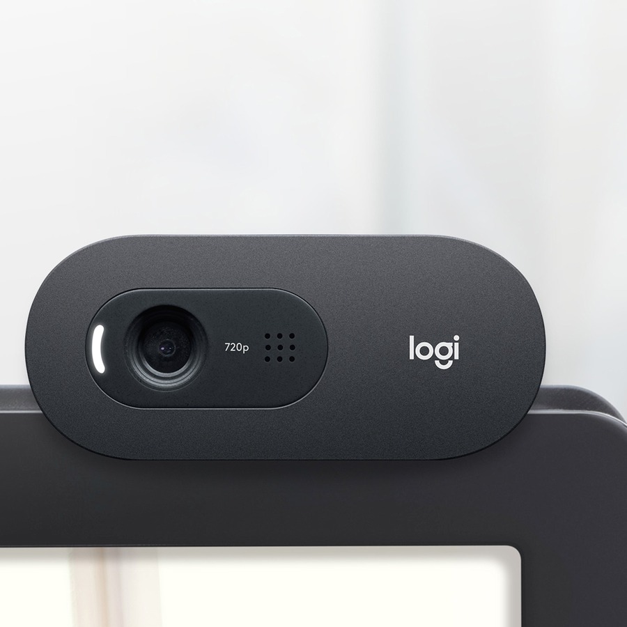 Logitech C505 Webcam - 30 fps - USB Type A - 1280 x 720 Video - Fixed Focus - Widescreen - Microphone - Notebook, Monitor, TV - PC & Web Cameras - LOG960001363