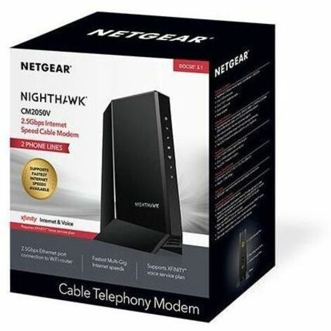 Netgear 2.5Gbps Internet Speed Cable Modem for XFINITY Voice