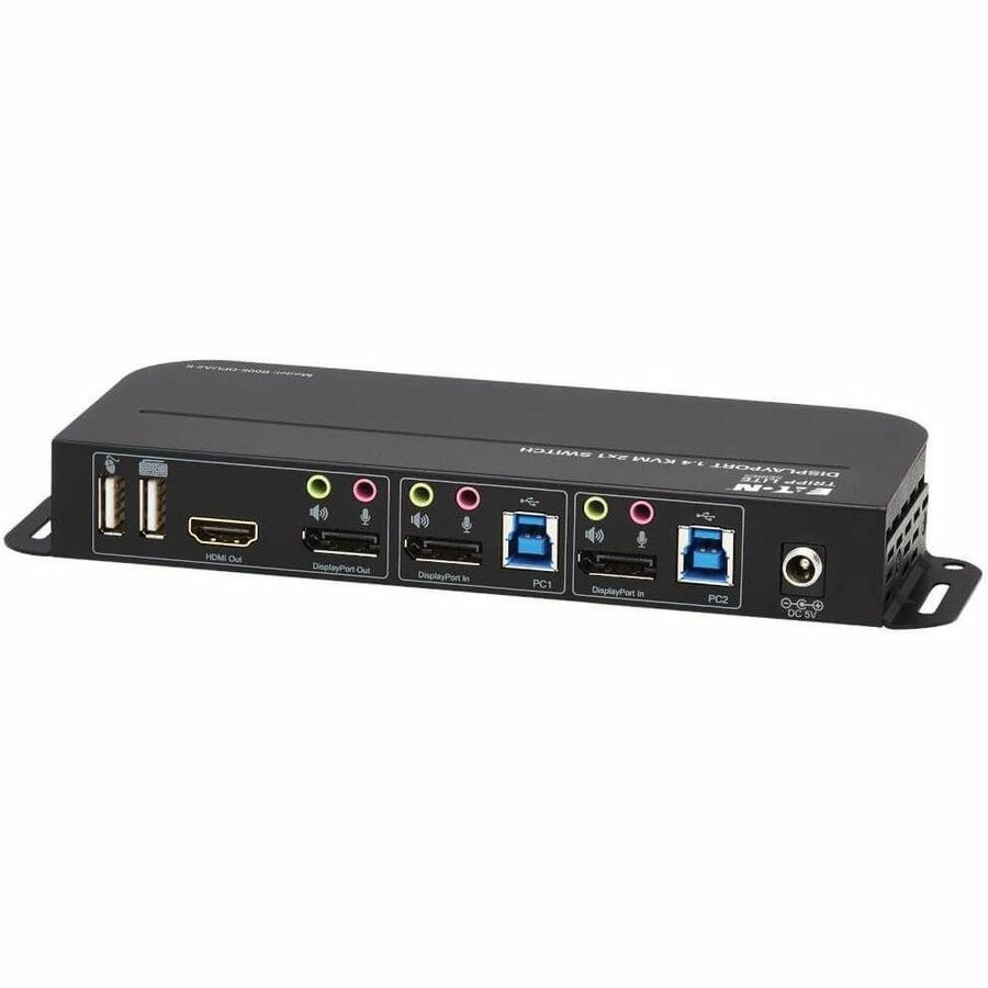 Tripp Lite by Eaton 2-Port DisplayPort/USB KVM Switch - 4K 60 Hz HDR HDCP 2.2 IR DP 1.4 USB Sharing USB 3.0 Cables