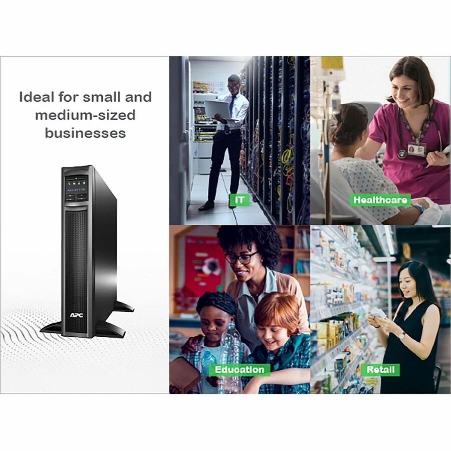 APC Smart-UPS X, Line Interactive, 750VA, Rack/tower convertible 2U, 120V, 8x 5-15R NEMA, SmartConnect port, Extended runtime