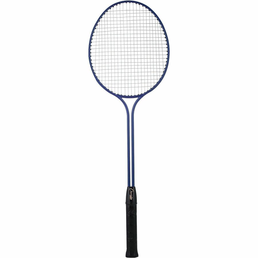 Champion Sports Tempered Steel Twin Shaft Badminton Racket Set - Red, Orange, Yellow, Green, Blue, Purple - Nylon, Leather, Tempered Steel