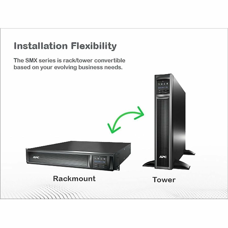 APC Smart-UPS X, Line Interactive, 750VA, Rack/tower convertible 2U, 120V, 8x 5-15R NEMA, SmartConnect port+NMC, Extended runtime