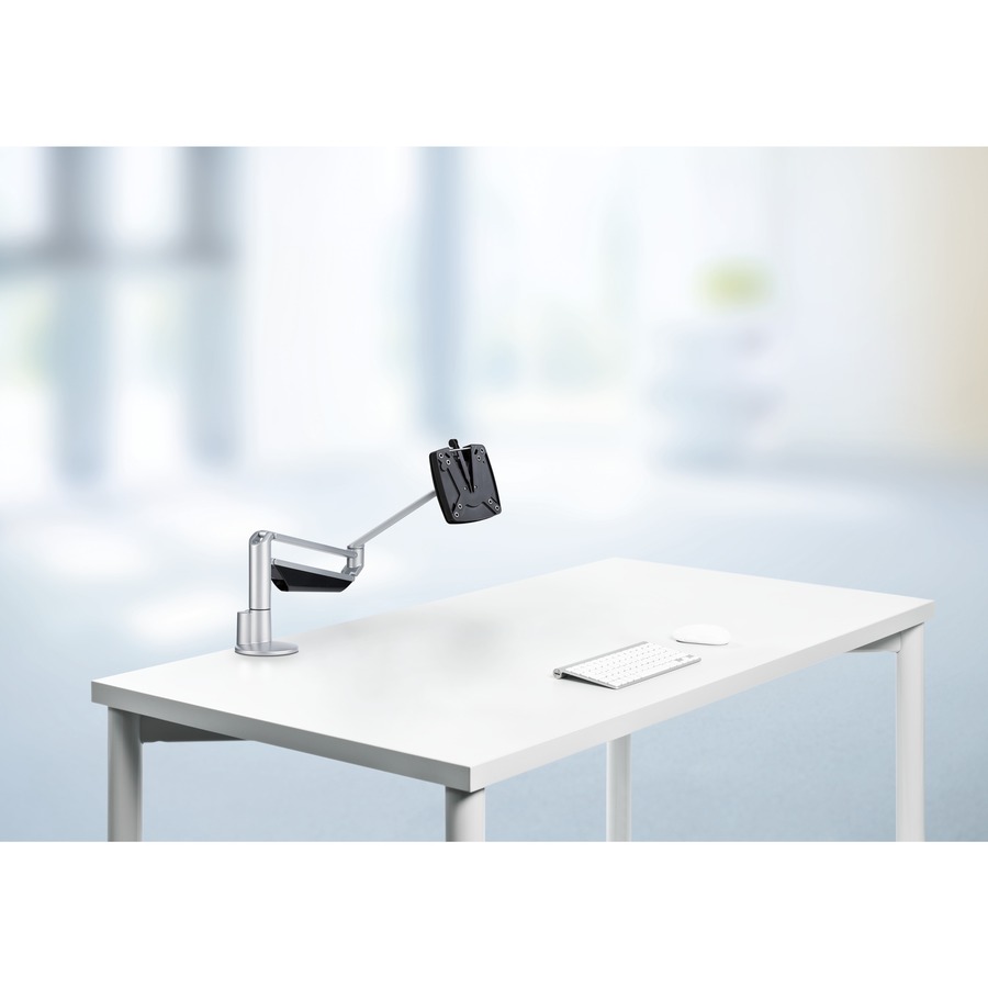 Novus CLU Duo 990+2019+000 Mounting Arm for Monitor - Silver - 1 Display(s) Supported - 15 lb Load Capacity - 75 x 100 - 1