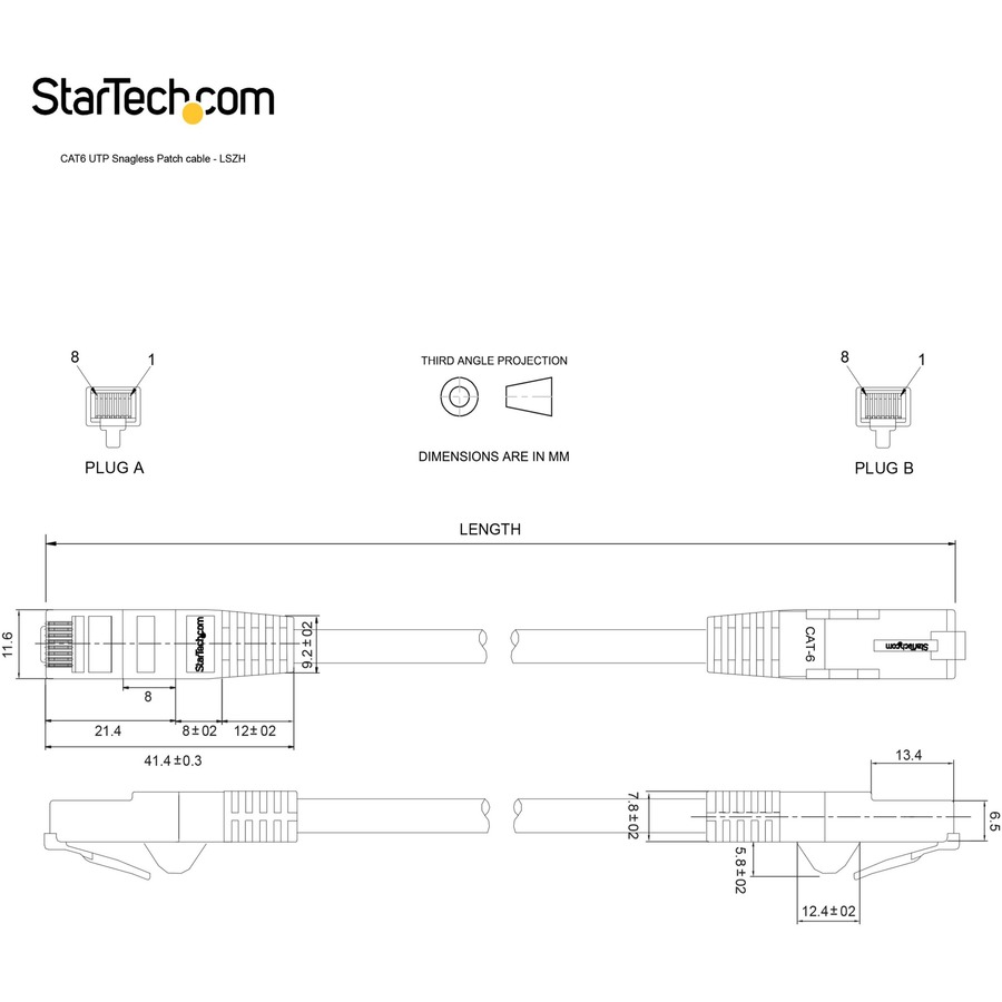 50cm CAT6 Ethernet Cable - LSZH (Low Smoke Zero Halogen) - 10 Gigabit  650MHz 100W PoE RJ45 10GbE UTP Network Patch Cord Snagless with Strain  Relief 