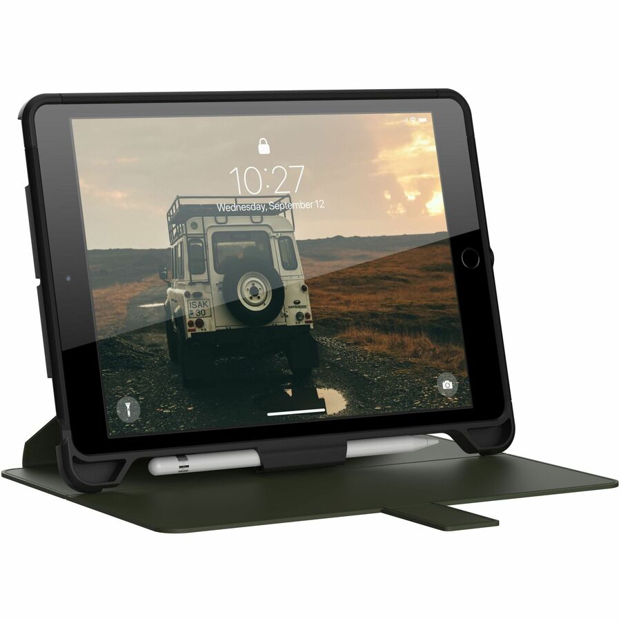 Urban Armor Gear Scout Carrying Case (Folio) for 10.2" Apple iPad (7th Generation), iPad (8th Generation), iPad (9th Generation) Tablet - Black