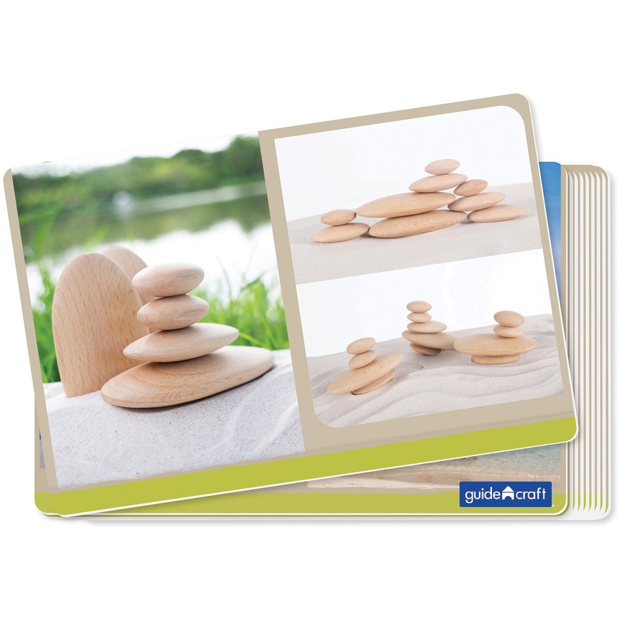 Guidecraft Wood Stackers - River Stones - Skill Learning: Stacking, Building, Shape, Weight, Gravity, Creativity, Exploration, Patterning, Fine Motor - 20 Pieces - Blocks & Construction - GUC6771
