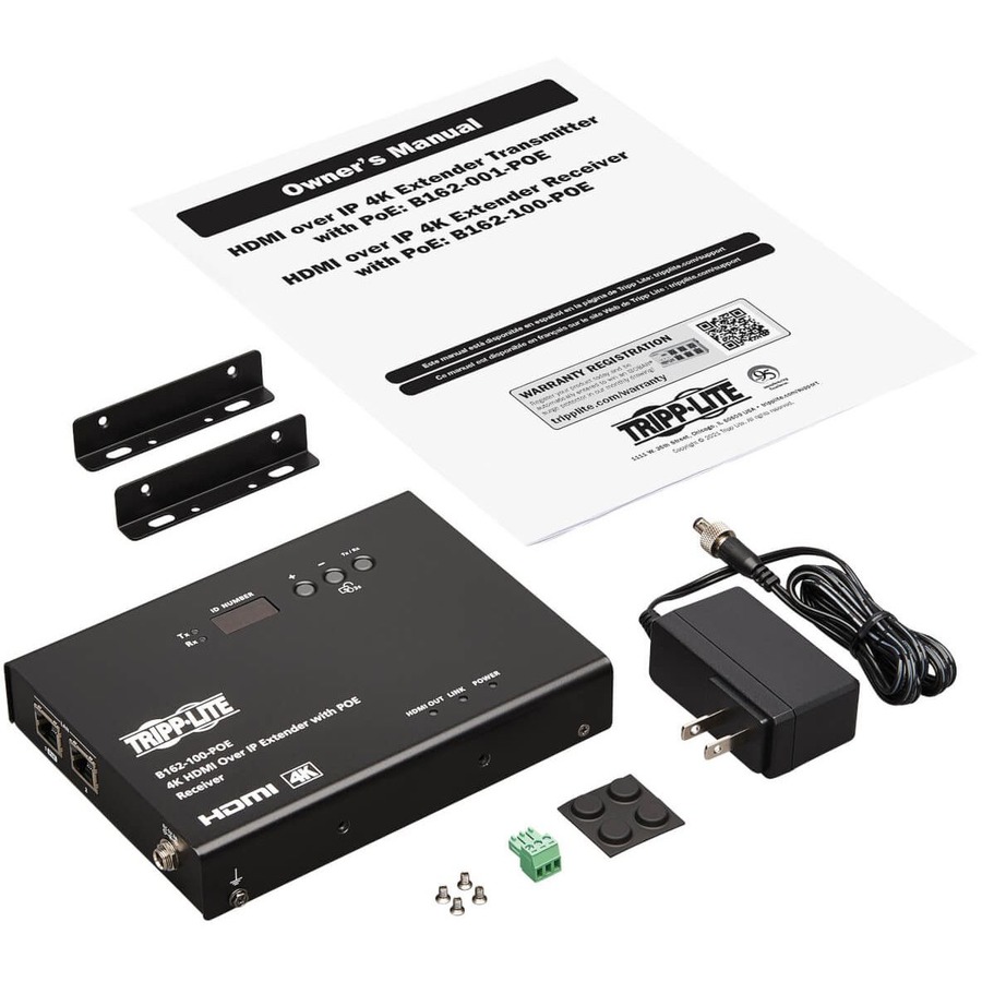 Eaton Tripp Lite Series HDMI over IP Decoder - 4K, 4:4:4, PoE, 328 ft. (100 m), TAA