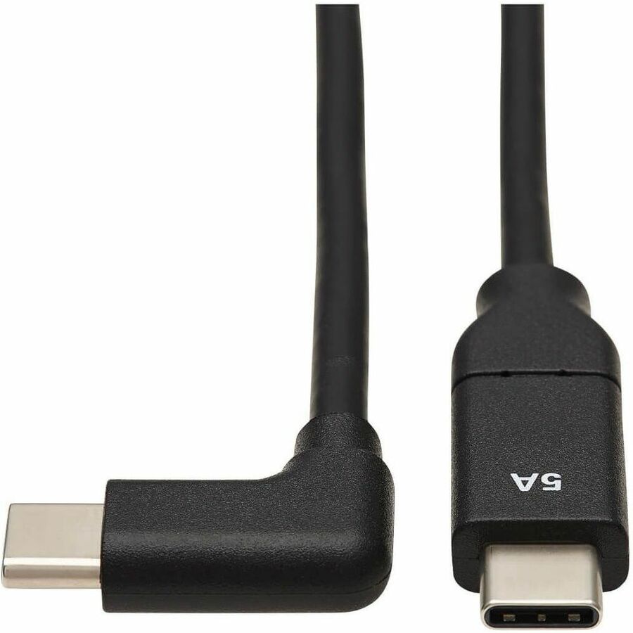 Eaton Tripp Lite Series USB-C Cable (M/M) - USB 2.0, 5A (100W) Rated, Right-Angle Plug, Black, 2 m (6.6 ft.)