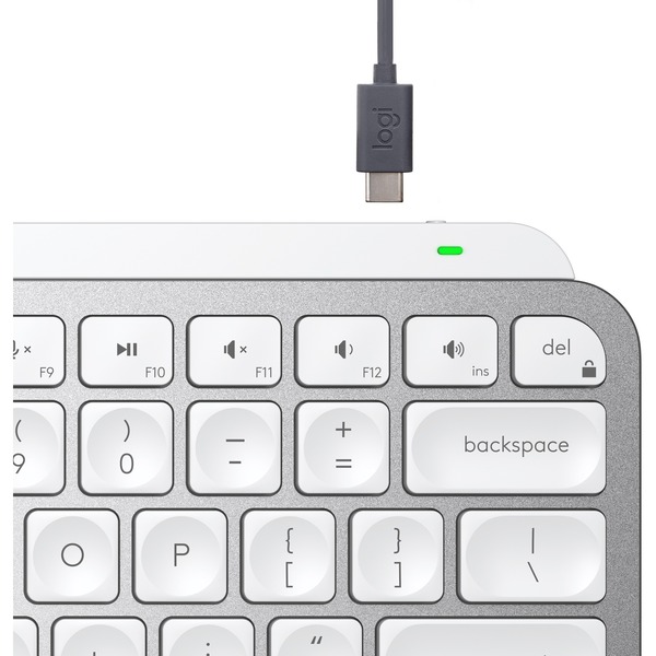 Introducing MX Keys Mini, a smaller, smarter, and mightier minimalist keyboard made for creators in Pale Grey