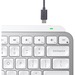 Logitech MX Keys Mini Minimalist Wireless Illuminated Keyboard - Wireless Connectivity - Bluetooth - 32.81 ft (10000 mm) Emoji, Dictation, Mute Hot Key(s) - PC, Mac - MX Keyswitch - Pale Gray(Open Box)