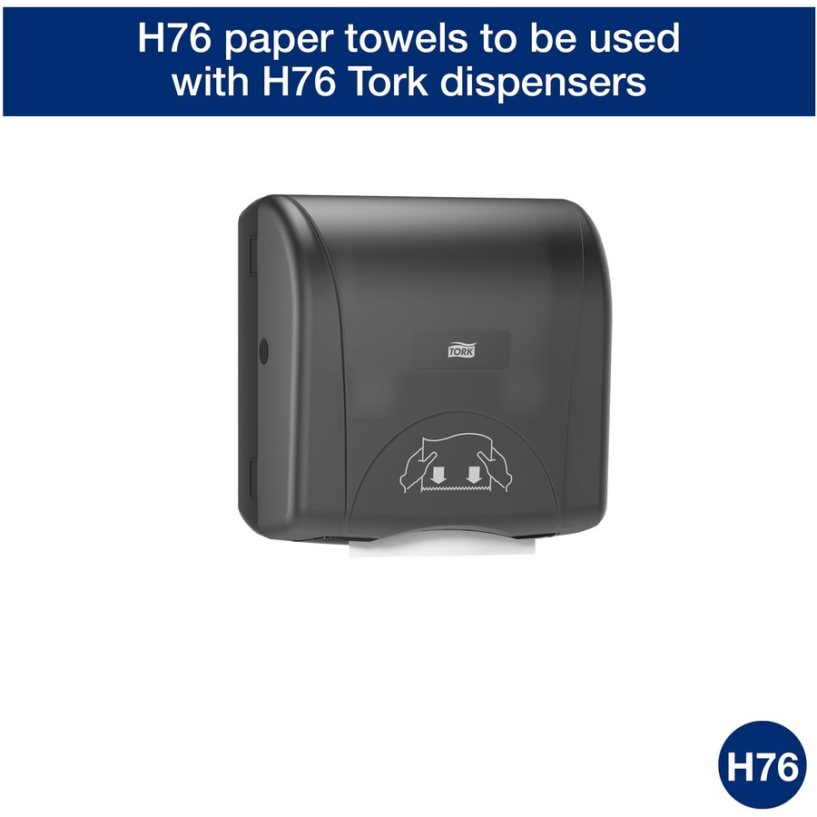 TORK Advanced Hand Towel Roll - 1 Ply - 1 15/16" Core - Texture - White - Paper - 12 Roll