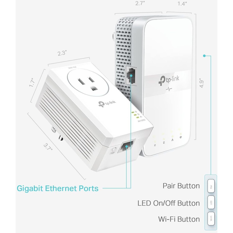 NeweggBusiness - TP-Link TL-WPA7617 KIT AV1000 Gigabit Passthrough