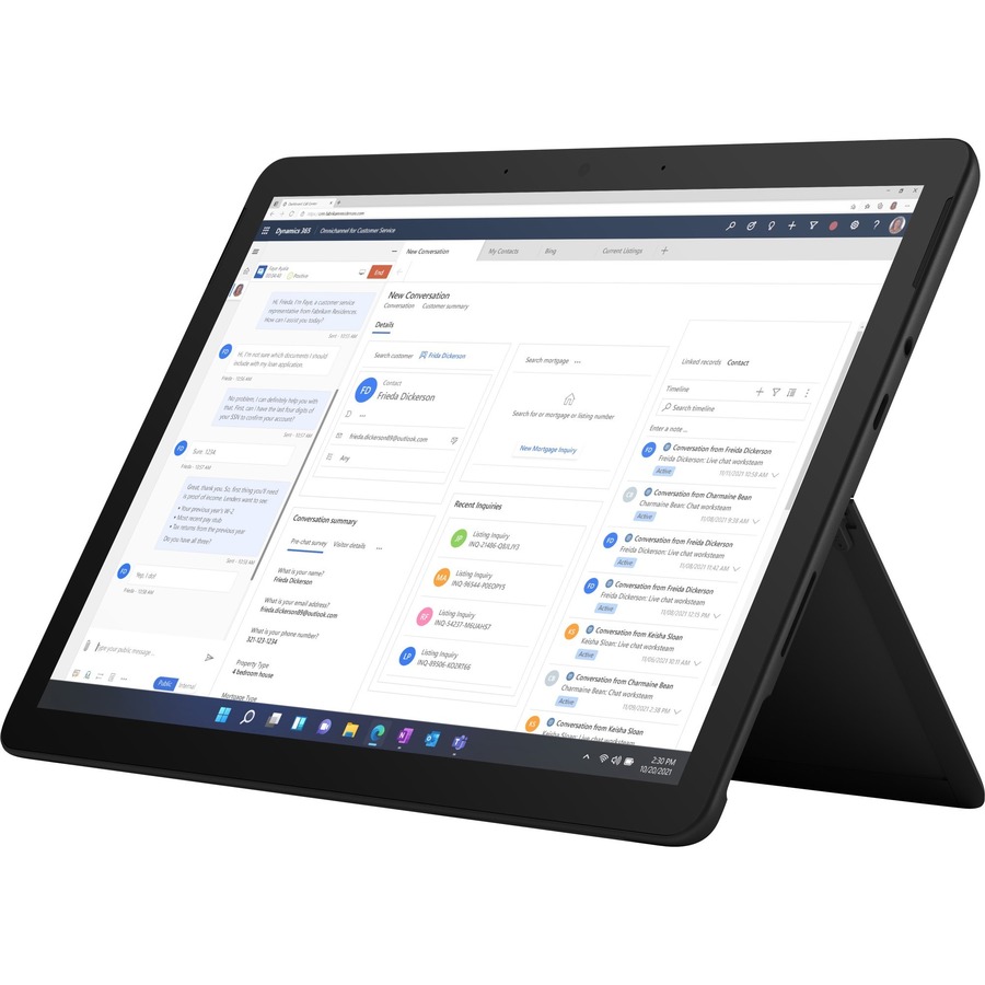 Microsoft Surface Go 3 Tablet - 10.5" - Core i3 10th Gen i3-10100Y Dual-core (2 Core) 1.30 GHz - 8 GB RAM - 256 GB SSD - Windows 10 Pro - 4G - Matte Black