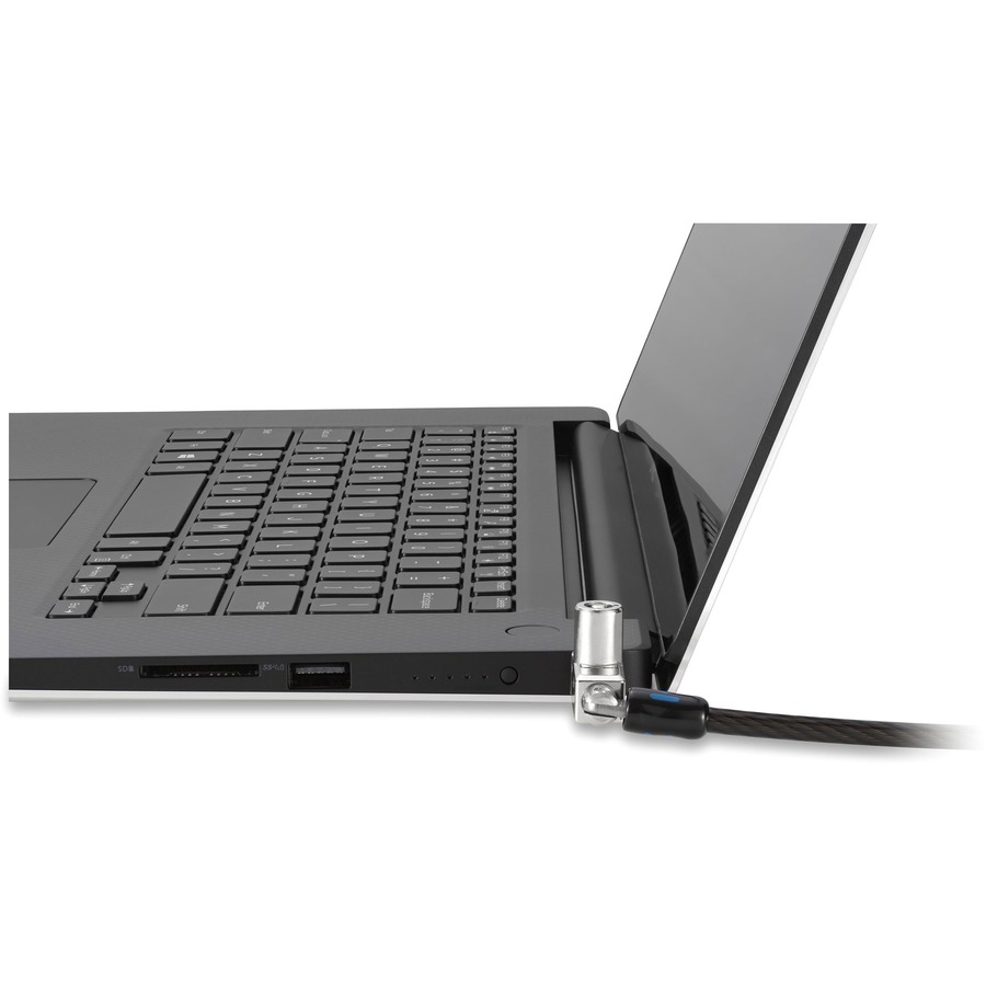 Kensington Slim N17 2.0 Keyed Laptop Lock for Wedge-Shaped Slots - Carbon Steel - 5.9 ft - For Notebook = KMWK60500WW