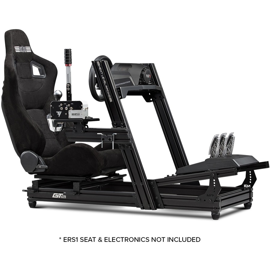 Next Level Racing GTElite Racing Simulator Cockpit- Wheel Plate Edition - Carbon, Steel