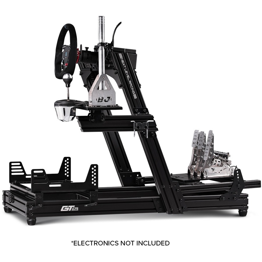 Next Level Racing GTElite Racing Simulator Cockpit- Front & Side Mount Edition - Carbon, Steel