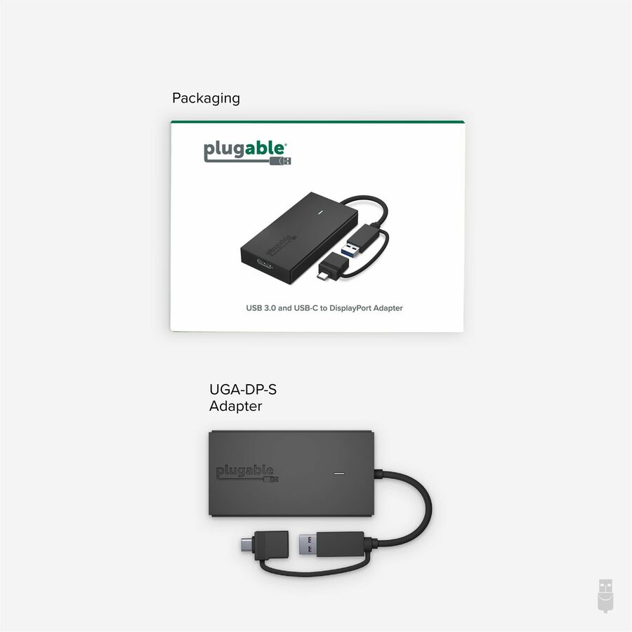 Plugable USB C to DisplayPort Adapter, Universal Video Graphics Adapter for USB 3.0 and USB-C Macs and Windows