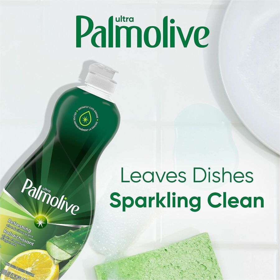 Palmolive Ultra Liquid Dish Soap - 20 fl oz (0.6 quart) - Aloe & Citrus Scent - Phosphate-free, Paraben-free, Eco-friendly, Biodegradable - Clear - 9 / Carton