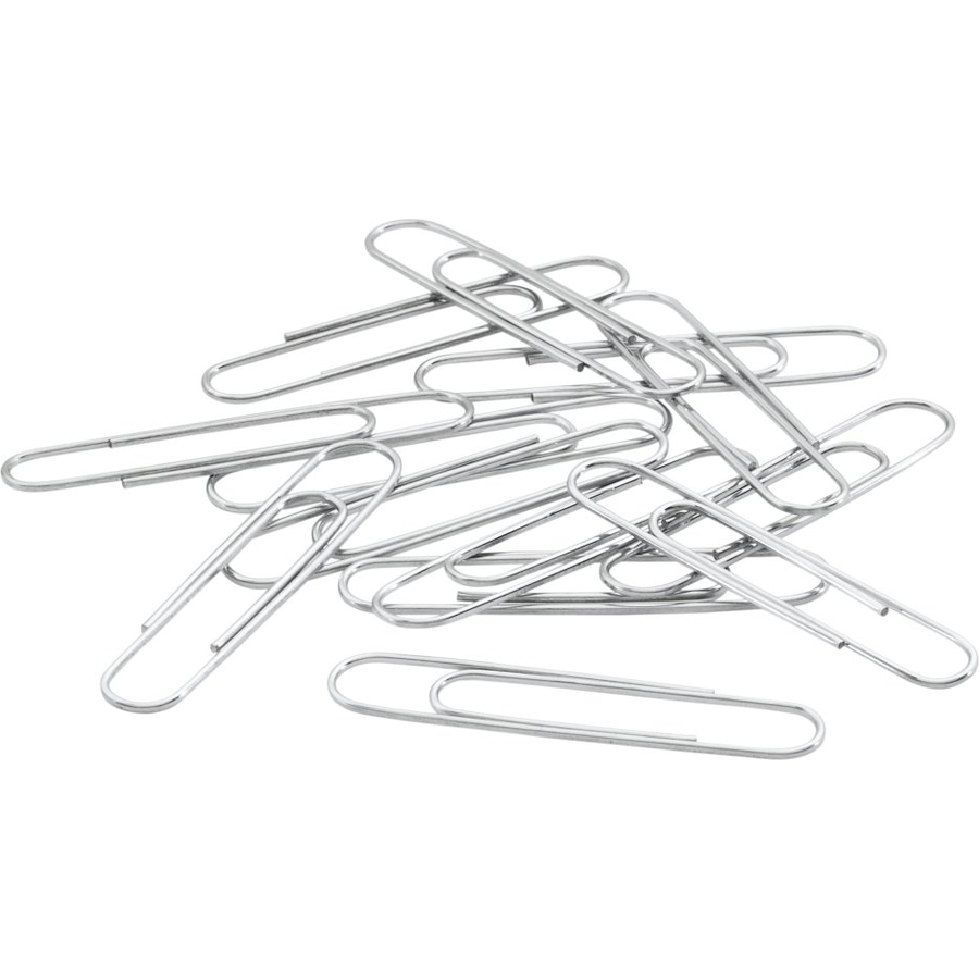 ACCO Economy Jumbo Smooth Paper Clips - Jumbo - No. 1 - 20 Sheet Capacity - Galvanized, Corrosion Resistant - 100 / Box - Silver - Metal, Zinc Plated = ACC72580