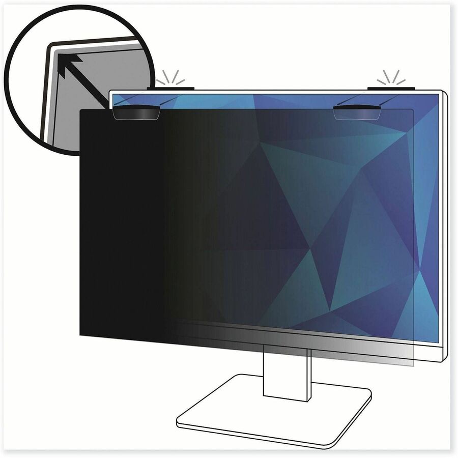 3M™ Privacy Filter for 24in Full Screen Monitor with 3M™ COMPLY™ Magnetic Attach, 16:10, PF240W1EM
