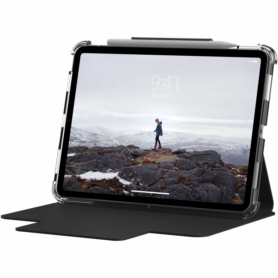 Urban Armor Gear Lucent Carrying Case (Folio) for 11" Apple iPad Air (5th Generation), iPad Pro (4th Generation) Tablet, Stylus - Black